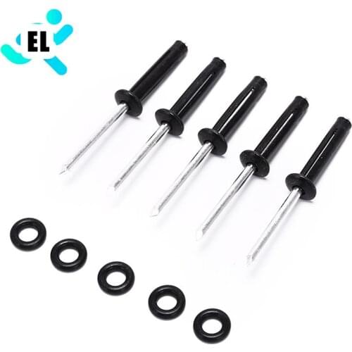20PCS Black Kayak Canoe Tri Grip Rivet Aluminum Deep Water Long Grip Tri-Fold Bulb Mounting Rivet Rowing Boat Kayak Accessories