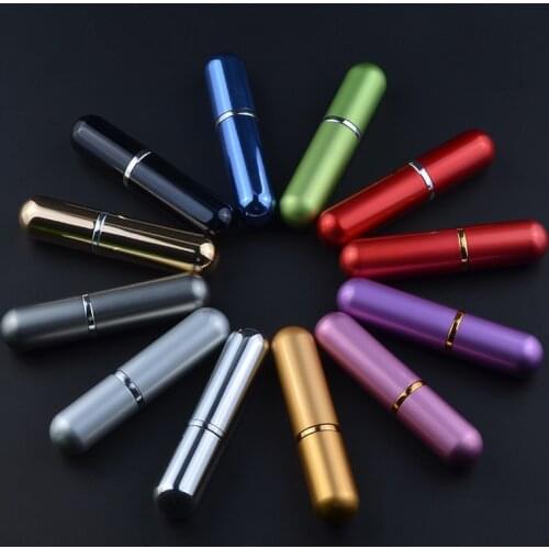 5Pcs/Lot 5ml Refillable Portable Mini perfume bottle &Traveler Aluminum Spray Atomizer Empty Parfum bottle