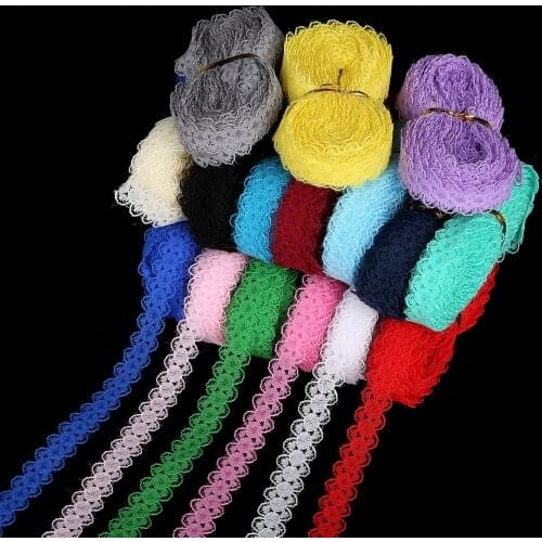 5yards/lot 5/8" (15mm) Lace Ribbon Bilateral Handicrafts Embroidered Net Lace Trim Fabric Ribbon DIY Sewing Skirt Accessories