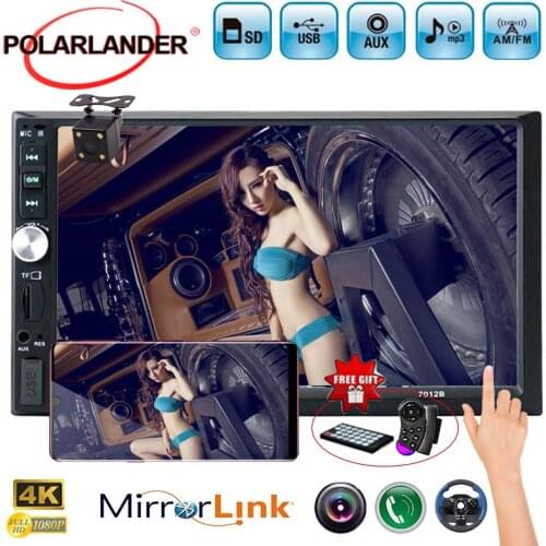2 Din Auto radio Car Stereo Car MP5 MP4 Player 7'' Inch HD Touch Screen Bluetooth Stereo Radio FM Audio Video Mirror Link
