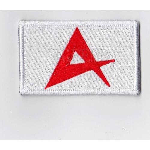 White background red design 100%Embroidery Gundam AMURO RAY 0093 Military Tactical Morale Embroidery patch Badges B2466