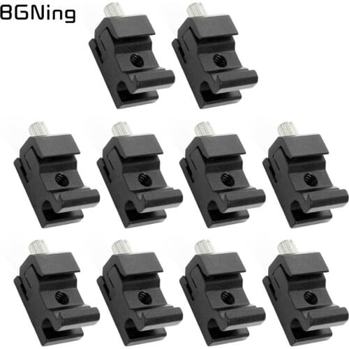 BGNing 10x Camera Flash Hot Shoe Mount with 1/4" inch Screw Adapter Bracket Holder SLR Tripod Support DSLR Photo Accessories