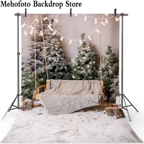 Mehofoto Christmas Eve Photography Backdrop Glitter Tree Photo Background Christmass Tree Party Decoration Props 137