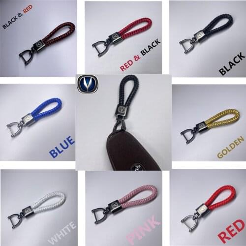 Leather Zinc Alloy Car Key Rings Keychain Key Chain For CHANGAN CS15 CS35PLUS CS75 CS85 CS95 EADO-plus Alsvin Hunter UNI-T UNI-K