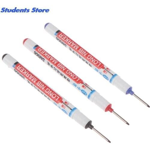 Woodworking Multi-purpose Deep Hole Marker Pens Long Head Markers Black Blue Red High Quality