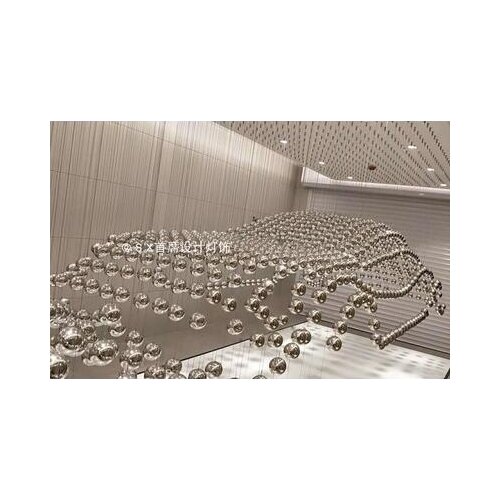 Garage model villa exhibition center space decoration shopping mall 4s shop sales office sand table car chandelier creative ball