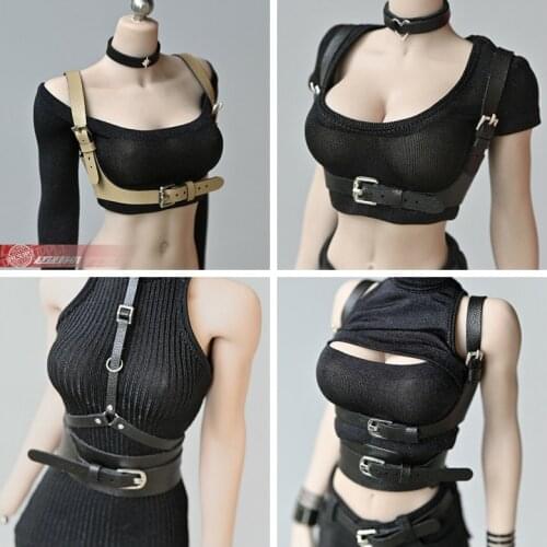 1/6 Female Soldier Model Accessories Body Restraint Strap Belt Girdle Goth F 12inch Female TBLeague Figure Body Doll