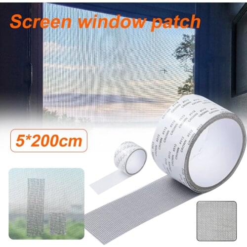 Durability 5*200cm Screen Repair Tape 3 Layer Strong Adhesive Mosquito Window Net And Repair Patch Fiberglass Covering Adhesives