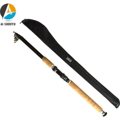 2019 Carbon Fiber Telescopic Fishing Rod 2.7m 3.0m 3.6m 4.5m Short Sea Rod 80-150g Telescopic Fishing Rod Spinning Fishing Pole