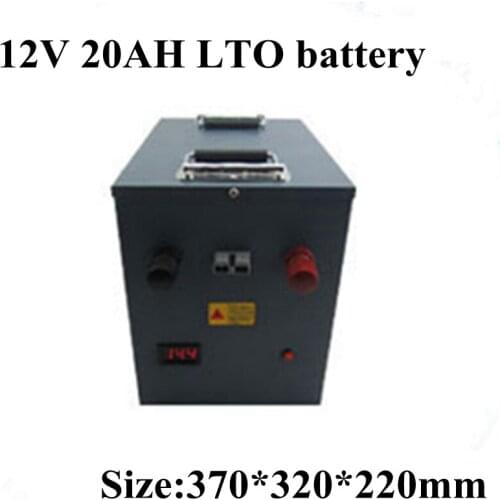Waterproof 12v 200ah LTO Battery Pack Lithium Titanate BMS 5S for Boat RV Solar Energy Storage Monitor Computer +10A Charger