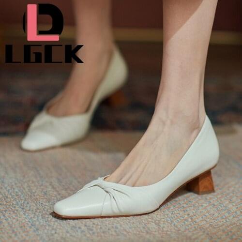 New Designer Brand Shoes Women Pumps Women Spring Summer Party Wedding Shoes Shallow Mouth Genuine Leather Elegant Shoes Woman