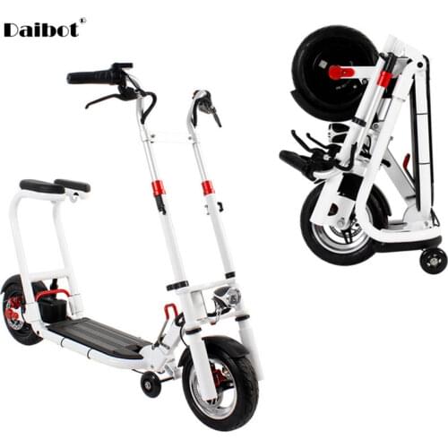 10 Inch Electric Scooters Adults 2 Wheels Electric Bicycles Motorcycle Brushless Motor 350W Electric Bike Foldable White/Black