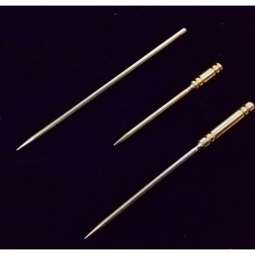 2PCS Portable Handmade Brass Toothpick Creative Retro Copper Toothpick Box EDC Portable Smoke Needle High Quality Fruit Stick