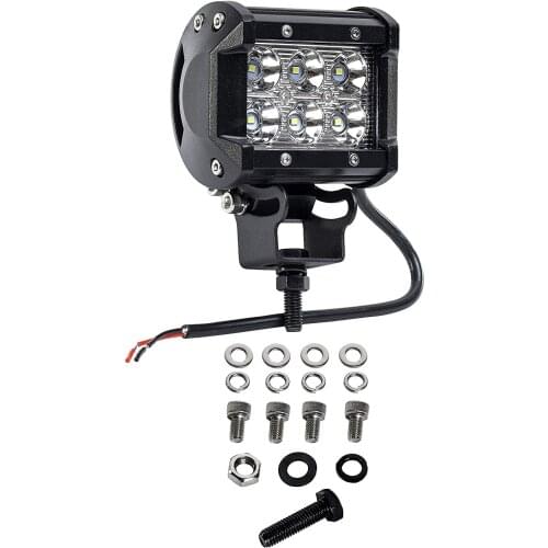 4 Inch 18W Flood LED Light Bars Off Road Driving Fog Lights With Off-Road Light Mounting Bracket for trucks,boat,RV,TRAILER