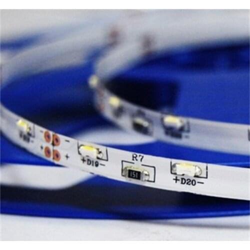 Free Shipping Single Color Input DC12V DC24V IP65 Waterproof 8MM SMD335 60LEDs Side Emitting Blue Flexible LED Strips