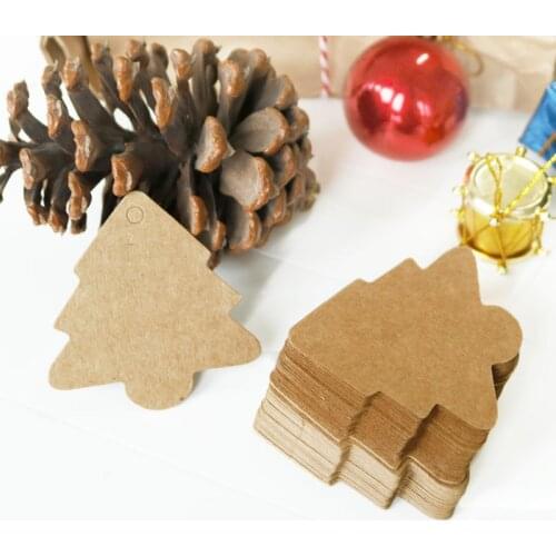 50pcs BottleShape Kraft Paper Tag Blank Gift Tag Label Gift Box Bag Packing Decoration HangTag Sewing Garment Multi Shape Design