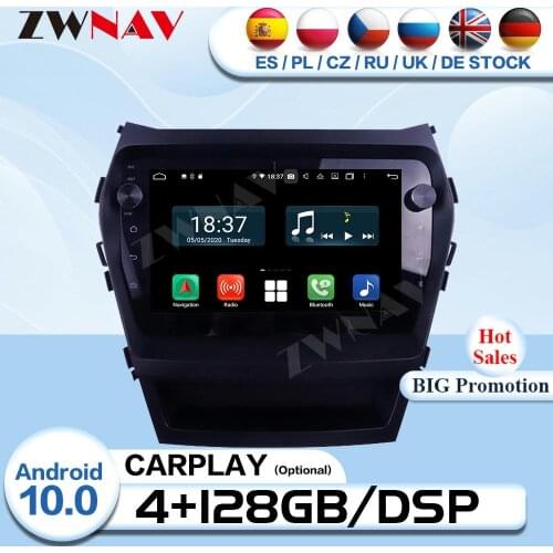 Carplay 2 Din Android For Hyundai IX45 Santa Fe 2014 2015 2016 2017 2018 Radio Receiver Audio Stereo GPS Video Player Head Unit