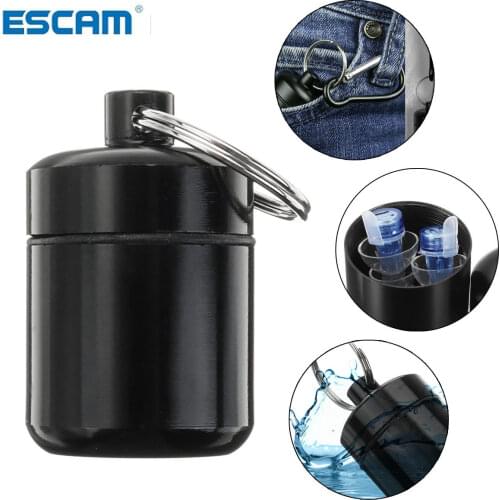 Aluminium Alloy Black Carrying Bottle Case For Silicone Musician Filter Earplugs Noise Canceling Protection Earbud Pill Box