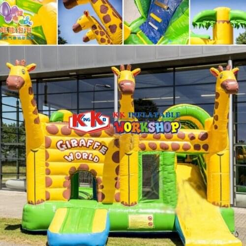Childrens Park Series Forest giraffe inflatable slide Castle