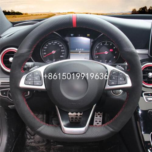 DIY Car Steering Wheel Cover Car interior decoration For Mercedes Benz C200 C250 C300 B250