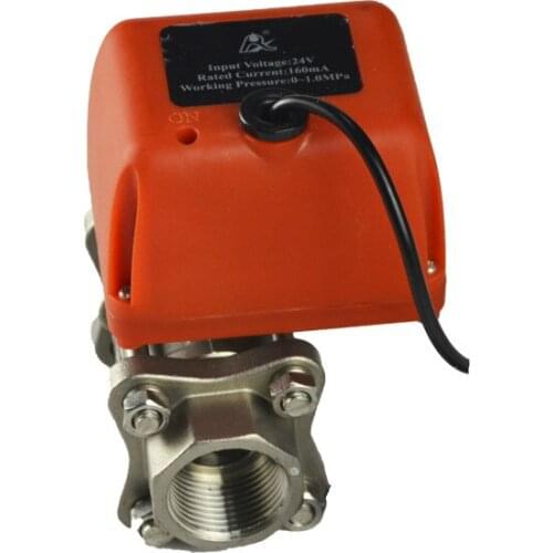 DC6V DC24V Stainless steel electric ball valve ceramic valve core motorized ball valve 2 way valve DN20 DN25