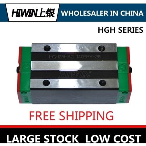 HIWIN Square Heavy Load Linear Block HGH20CA Linear Carriage and linear guide rails are available as CNC Parts