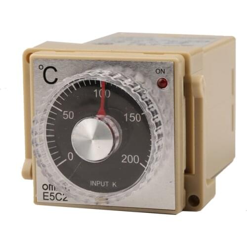 OMRON E5C2 Pointer Temperature Controller, K Type Thermostat,0-200/400 Degrees Celsius Controlling Temperature Unit