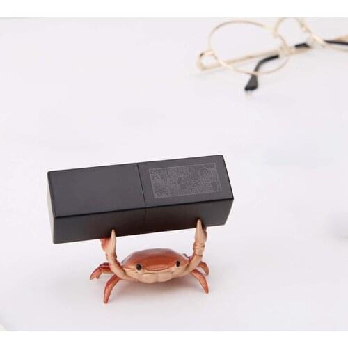 Creative Cute Crab Pen Holder Weightlifting Crabs Penholder Bracket Storage Rack Stationery desk organizer office accessories