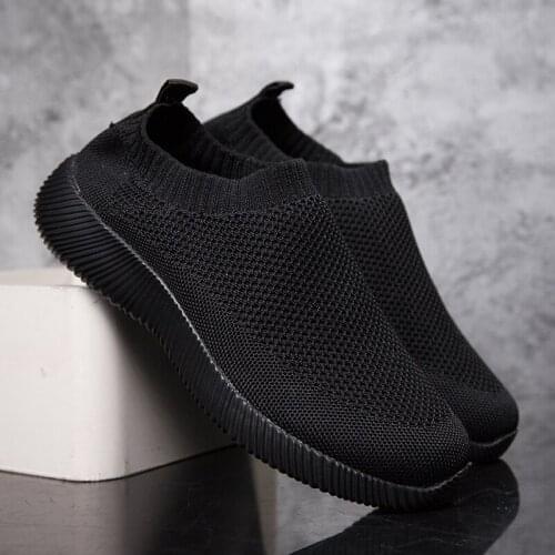 Women Fabric Socks Shoes Woman Fashion Casual Soft Shoes Slip On Tenis Feminino Sneakers Woman Plus Size Zapatos De Mujer