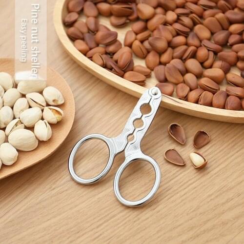 Stainless steel pine nut sheller household multifunctional manual nut clip melon seeds pistachio sheller kitchen tools gadgets