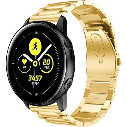 Metal watch strap For Samsung Galaxy Watch active 42mm Sport 20mm Watch Band Stainless Steel bracelet for Huami Amazfit bip band