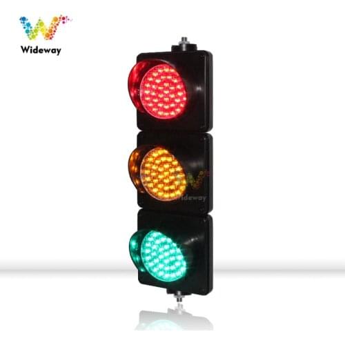 Mini Stainless Steel 100mm AC 85-265V Red Yellow Green Kids Traffic Signal Light