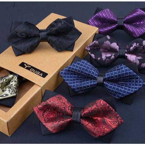 Fashion Business Elegant Gentleman Bow Ties Double Layers Butterfly Wedding Party Bow Ties England Bow Tie