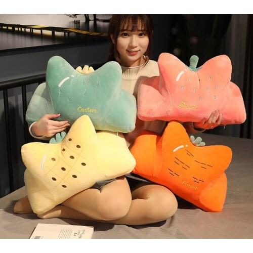 Cartoon Plant Carrot Cactus Plush Toy Cute Simulation Fruit Strawberry Pineapple Pillow Doll Plush Toy Children’s gift