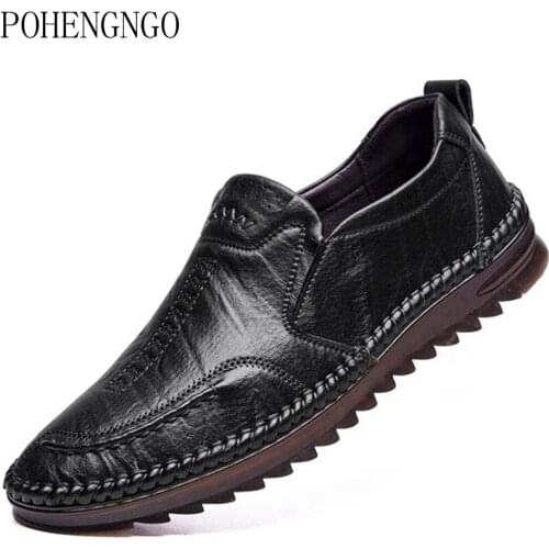 Men Casual Shoes Fashion Work Office Mens Loafers Moccasins Breathable Leather Slip on Boat Shoes Driving Shoes Men Sneakers