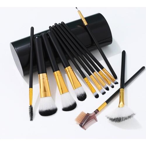Makeup Brushes Wholesale 12pcs / lot Make Up Brush Set Eyebrow Eyeshadow Brochas Maquillaje
