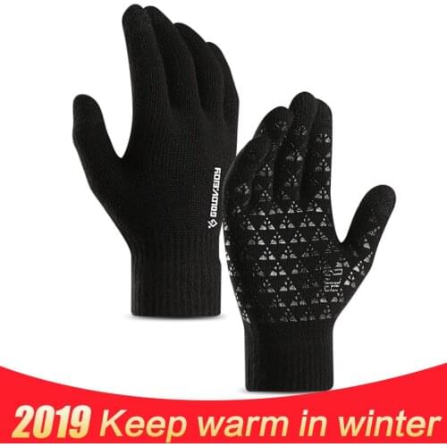 2019 New Unisex Cotton Touch Screen Gloves Fashion Warm Solid Colors Mittens Man Women Winter Running Windproof Wrist Gloves