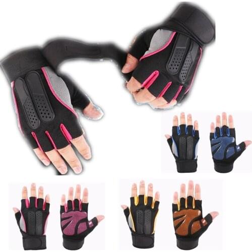New Training Men Women Wristbands Half Finger gloves Sports Fittness Gloves Outdoor Skidproof Cycling Gloves
