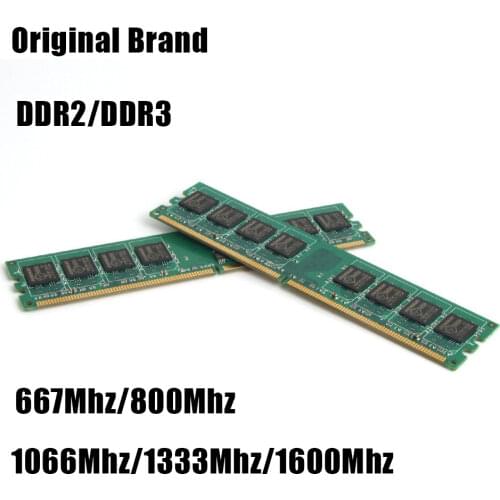 Used Kingston Desktop RAM DDR2 2GB 2g 800MHz 667Mhz PC DIMM Memory RAM 240 pins For AMD intel 8gb 4gb ddr3 1333Mhz 1600Mhz 1333