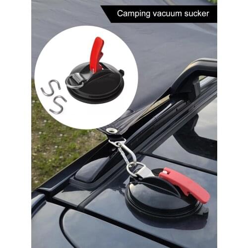 Wholesale Suction Cup Anchor with S-Hook Tie Down Camping Tarp Accessories Car Side Awning Securing Hook Mount Anchor Car Trunk