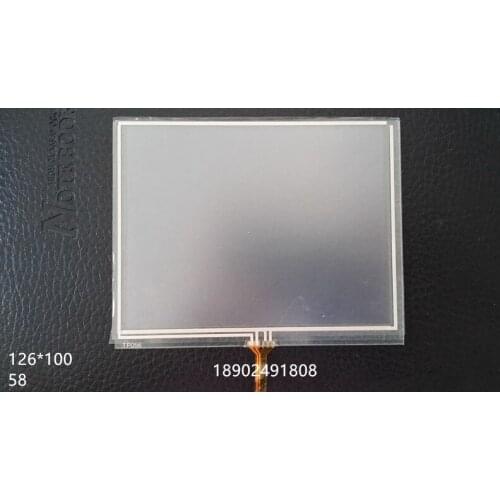 Original new 4-wire resistance touch screen shape 126 * 100 wire length 58 gold finger touch screen
