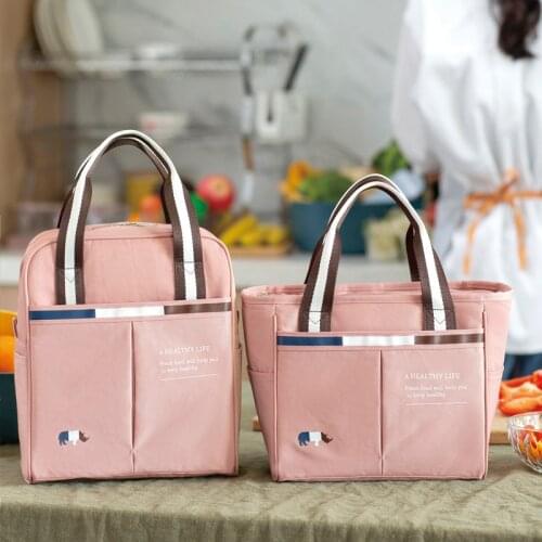 Portable Womens Thermal Lunch Bag Drink Food Fresh Keeping Organizer Insulated Lunch Box Waterproof Picnic Tote Accessories