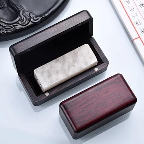 Handmade Portable Solid Wood Stamp Box Wood Calligraphy Seal Storage Container For Office Company Customize Letter Seal Box