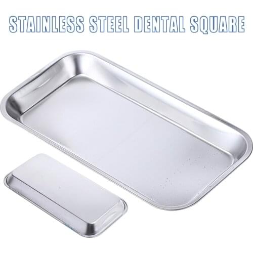 Professional Medical Tray Storage Stainless Steel Medical Surgical Tray Dental Dish Lab Instrument Tool 22x12x2cm