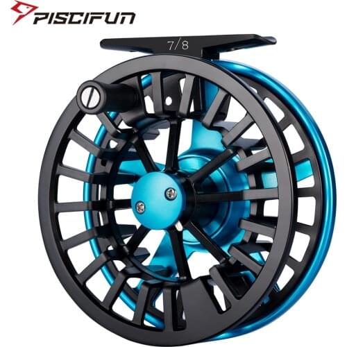 Piscifun AOKA Aluminum Fly Fishing Reel 3/4 5/6 7/8WT Mid-arbor Fly Reel with Cork Disc Drag System