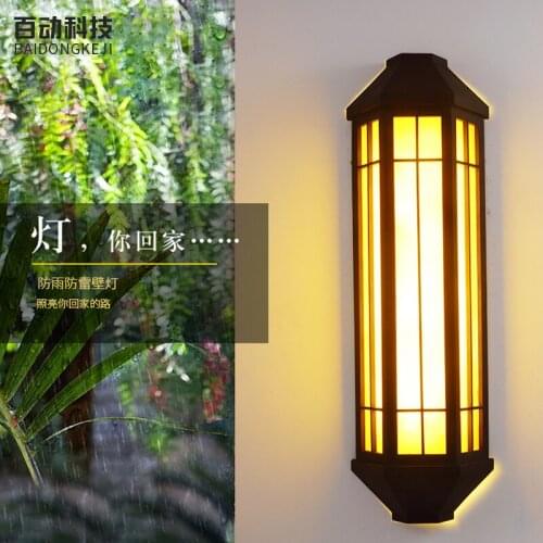 Garden large outdoor Wall Lights E27 led waterproof street lighting imitation marble wall lamp hotel Sconce department gate lamp