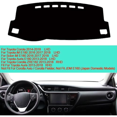 Car Inner Dashboard Cover Dash mat Carpet Cushion For Toyota Corola iM Auris E170 E180 2014 2015 2016 2017 2018 Scion RHD LHD