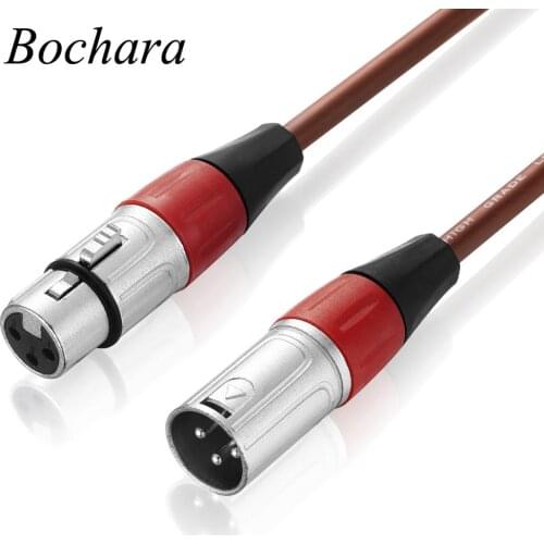Bochara High Elastic XLR Cable Male to Female Extension Cable Shielded For Mic Amplifier Mixer 1m 1.8m 3m 5m 10m 15m 20m