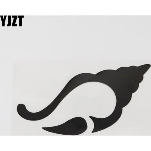 YJZT 13.7CM×7.4CM Fashion Marine Animal Conch Decal Vinyl Car Stickers 13D-1002