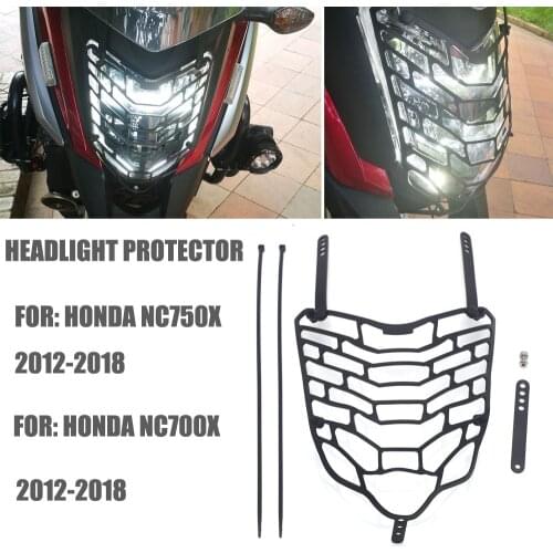 Motorcycle Headlight Guard Cover Protector For HONDA NC 750X NC700X NC750X NC 700X 2012-2018 BLACK